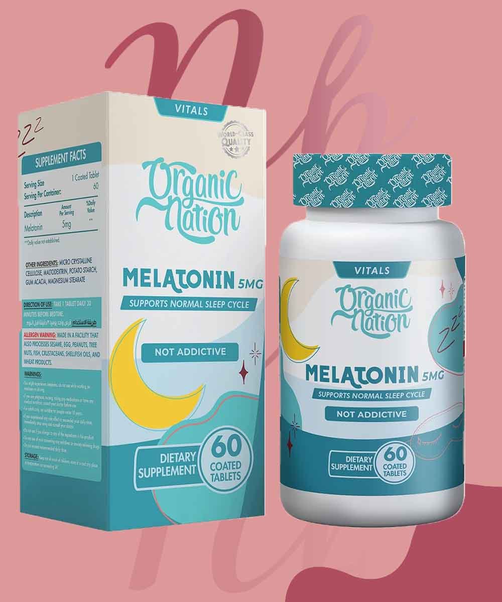 ORGANIC NATION MELATONIN 5 MG 60 CAP